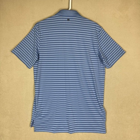 Greyson Polo Shirt Adult Medium Blue Striped Golf Rugby Preppy Short Sleeve Mens - Picture 10 of 11